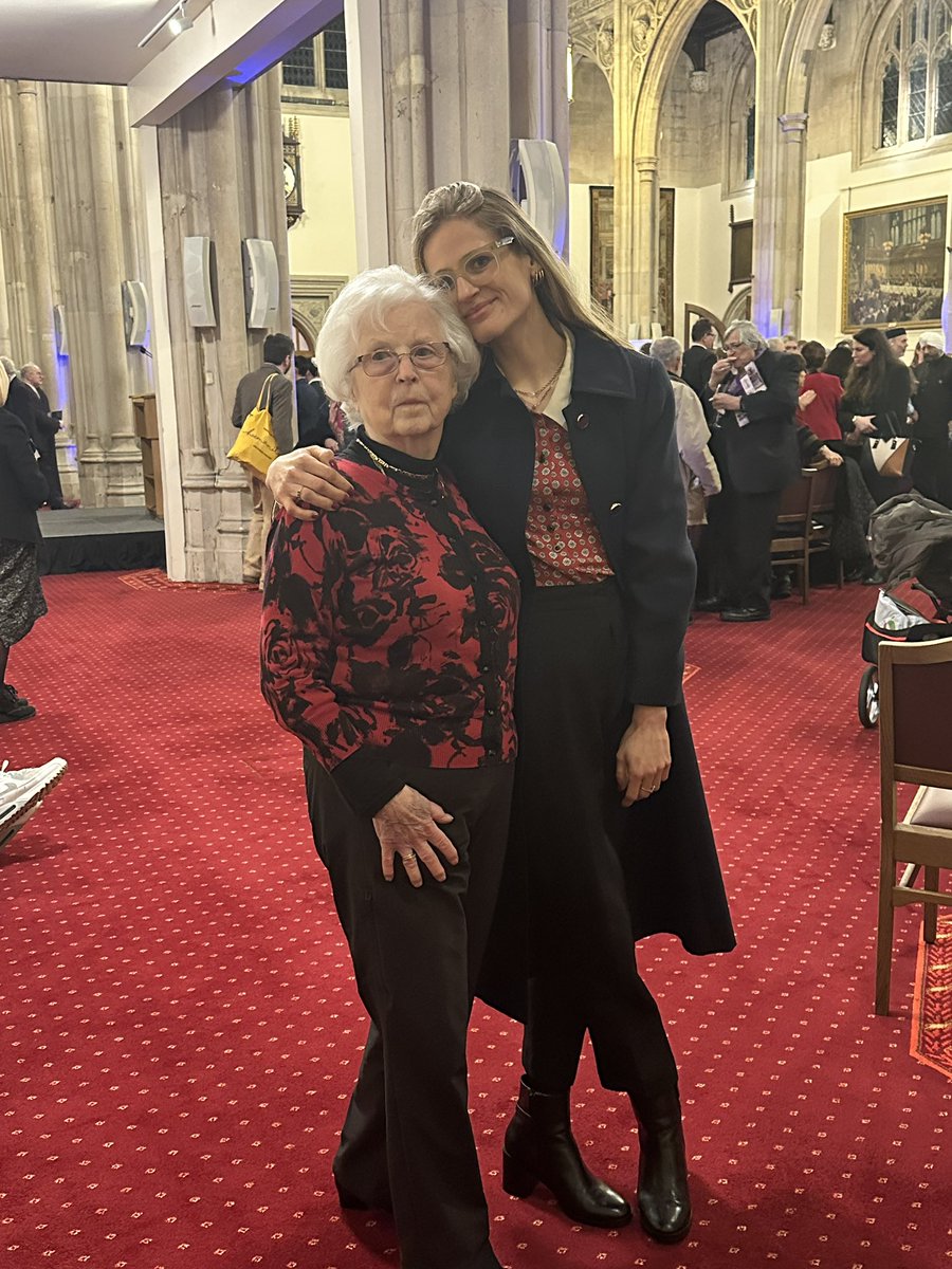 tabithasteemson's tweet photo. Agnes Kaposi MBE. First (my) grandmother, then engineer, socialist, teacher, Holocaust survivor - in her order. Perhaps because Judaism is woven so deeply though all these identities, she never saw it as one. The Nazis did.  

Today I had the honour to follow her around a room full of powerful people. She blew them all out the water. She’s 92 and embarking on yet another book. With her engineer’s brain, she’s assembled a team of academics to take on the easy task of understanding universal prejudice. She aims to get to the bottom of why and how people become other, why we can’t learn from the lessons life teaches us, and the bitter consequences that follow. As she said to me recently, when I called her for advice, “you cannot stand for someone hating you not for what you do, but for who you are. That is how the Holocaust happened”.

I am so lucky to be her granddaughter (and to look like her, according to @edballs)