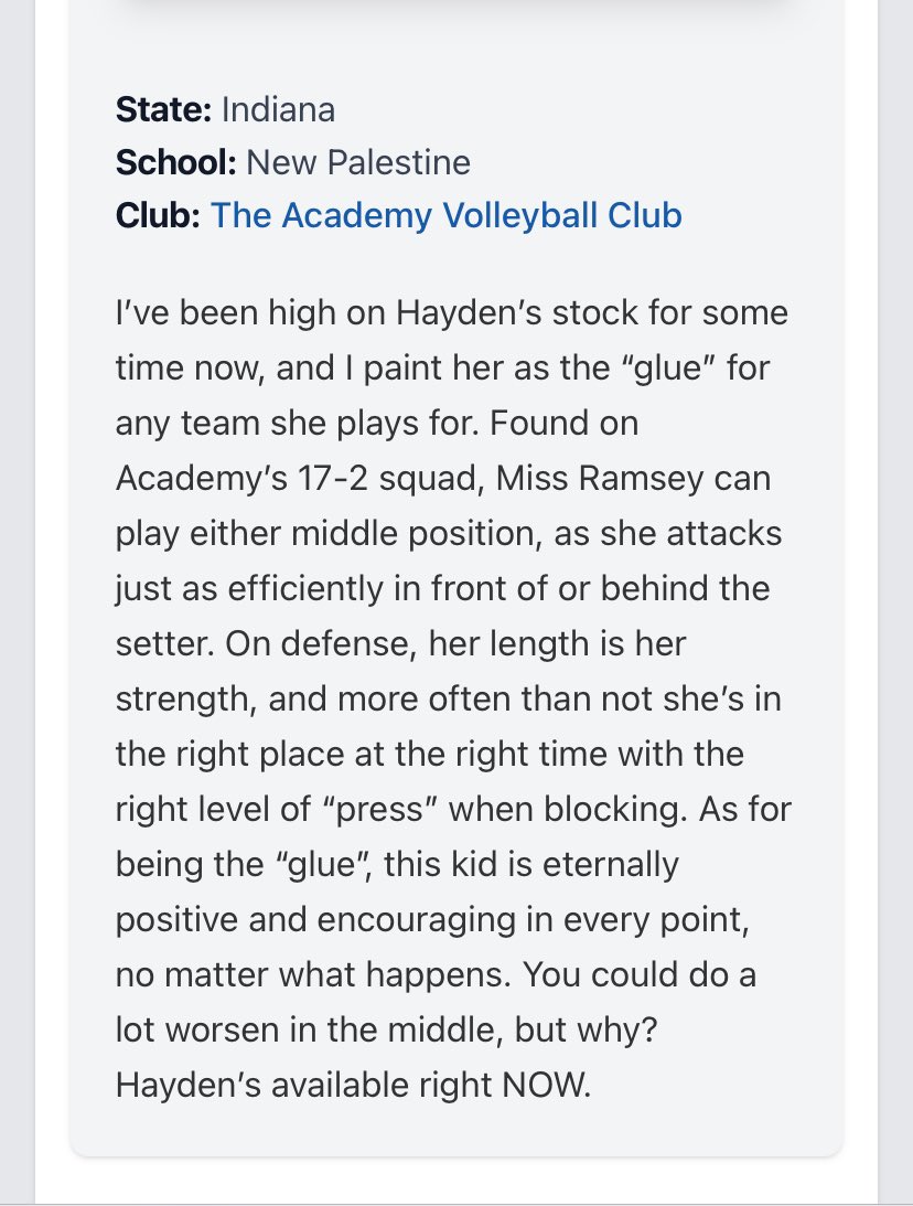 Thank you PrepDig for an amazing write up!! <a href="/PrepDig/">Prep Dig 🏐</a> <a href="/PrepDigIN/">Prep Dig Indiana</a> <a href="/TheAcademyVB/">The Academy Volleyball Club</a> <a href="/TAVCRecruiting/">The Academy Volleyball Club Recruiting</a> <a href="/NPHS_Volleyball/">New Palestine VB</a>