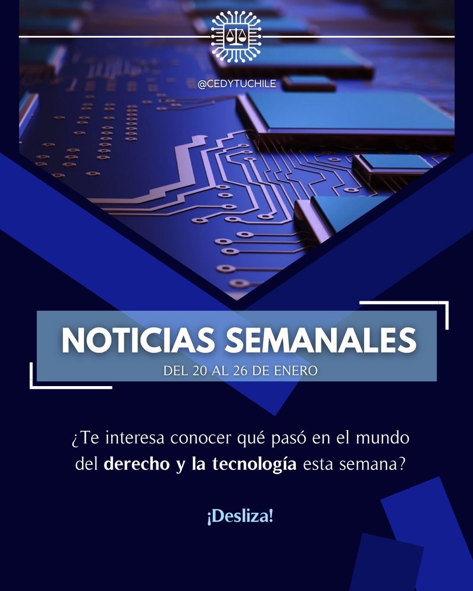 cedytuchile's tweet photo. Hola a todos!! 💖
Les traemos una nueva semana de noticias relacionadas con la tecnología y el derecho, para que puedan escanearlas mediante el código QR y leerlas! 
Que tengan una gran semana ☺️ https://t.co/mRceqx6HRQ