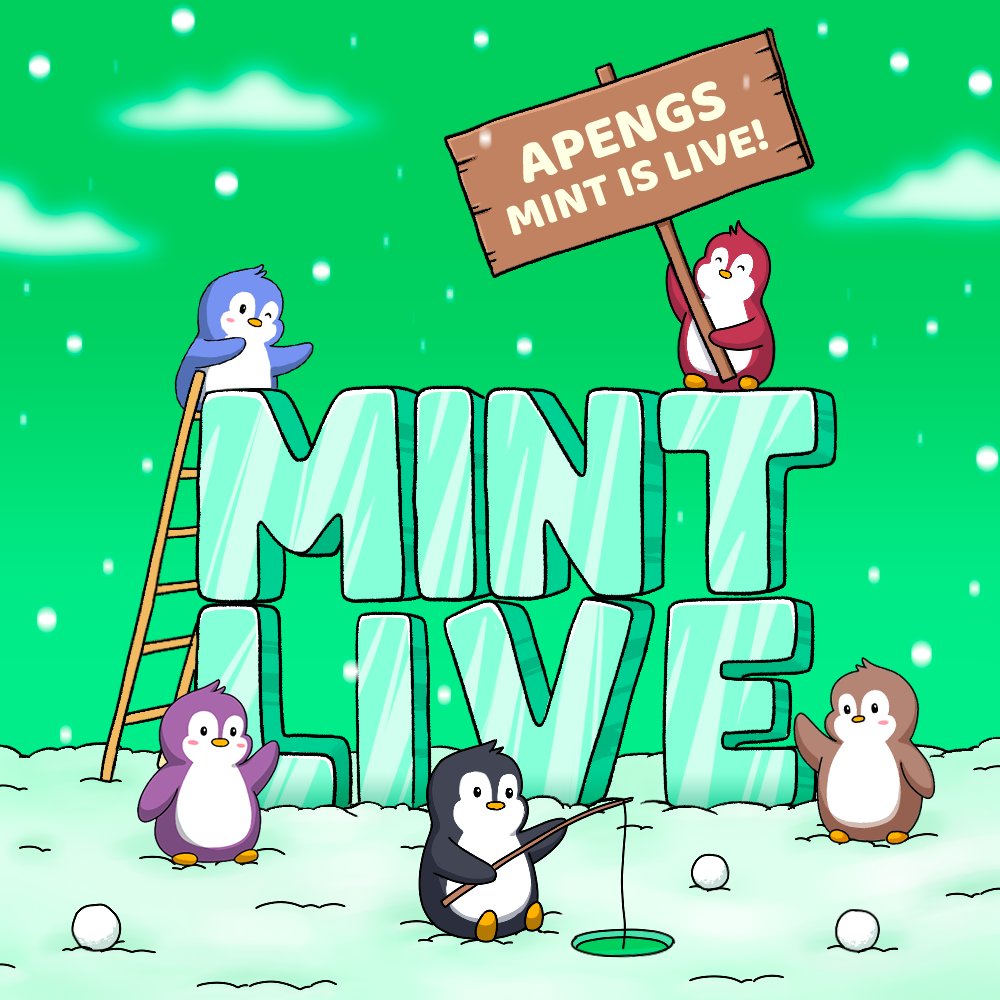 APengs (@apengsclub) on Twitter photo APengs mint is Live!
Supply: 2,222
Price: Free mint
Launchpad: <a href="/FreeePrime/">Freee Prime - Premium NFT Launchpad</a>
Mint link: freee.fun/collection/abs⦠APengs mint is Live!
Supply: 2,222
Price: Free mint
Launchpad: <a href="/FreeePrime/">Freee Prime - Premium NFT Launchpad</a>
Mint link: freee.fun/collection/absā¦
