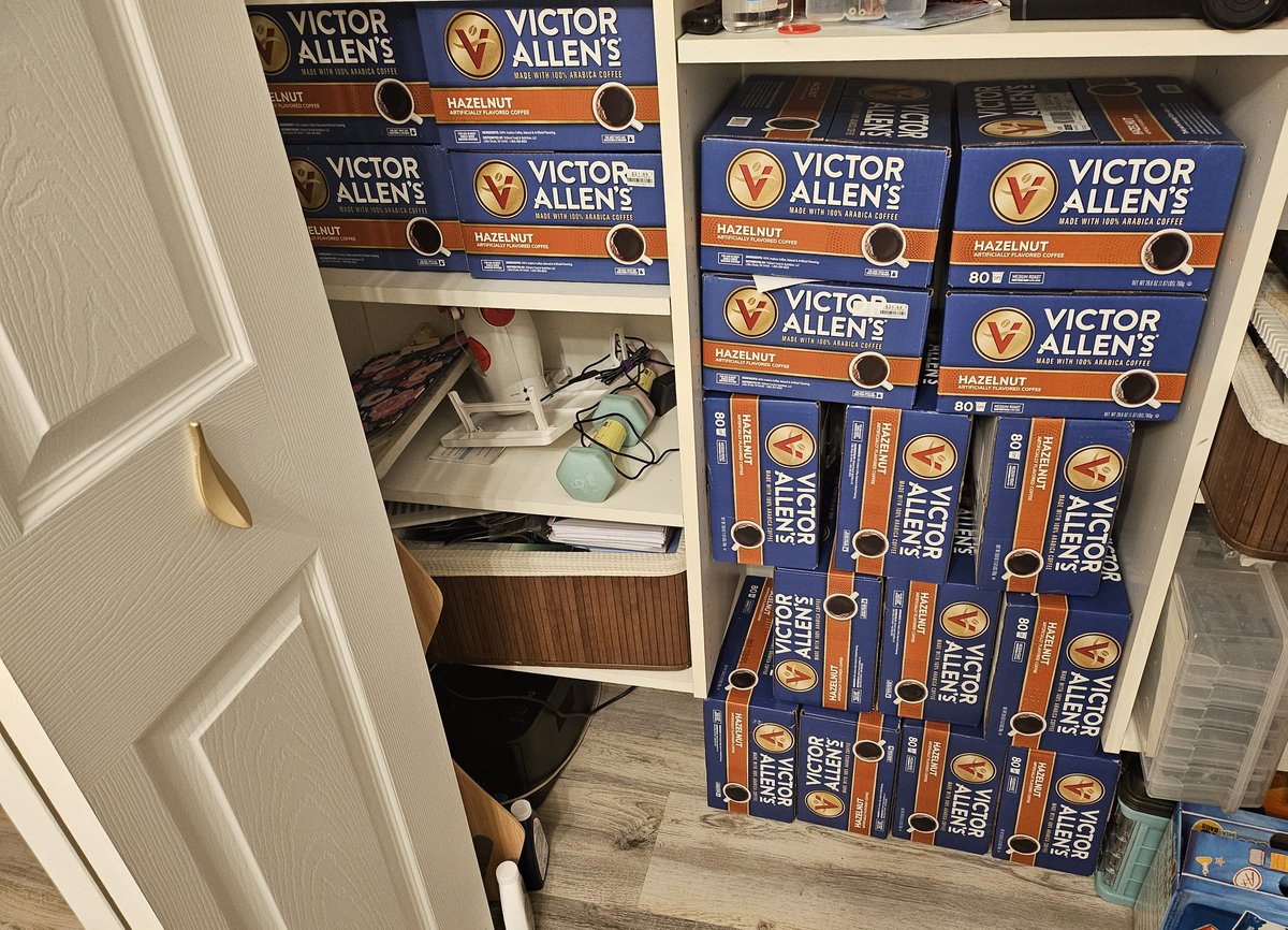 DrFeeelGoood's tweet photo. When your local Big Lot is closing and you have a coffee problem and are completely in love with and obsessed with @VictorAllens, this happens... https://t.co/TgQ5NFo5Q7
