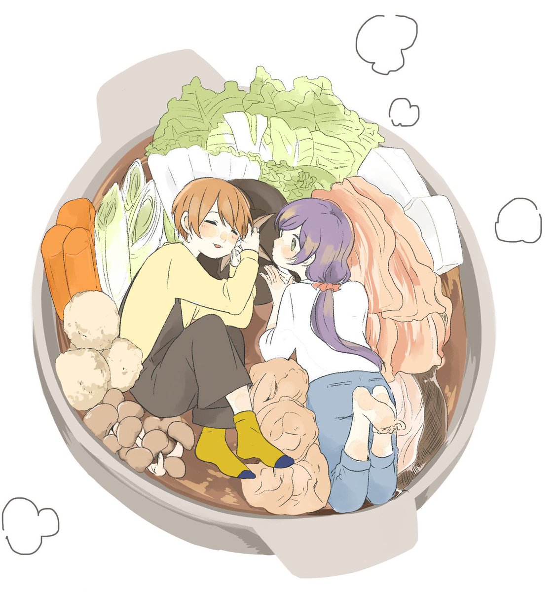 星空凛 ,東條希 「わたしはこの絵ずっとすき 」|しろくま🐻‍❄️のイラスト