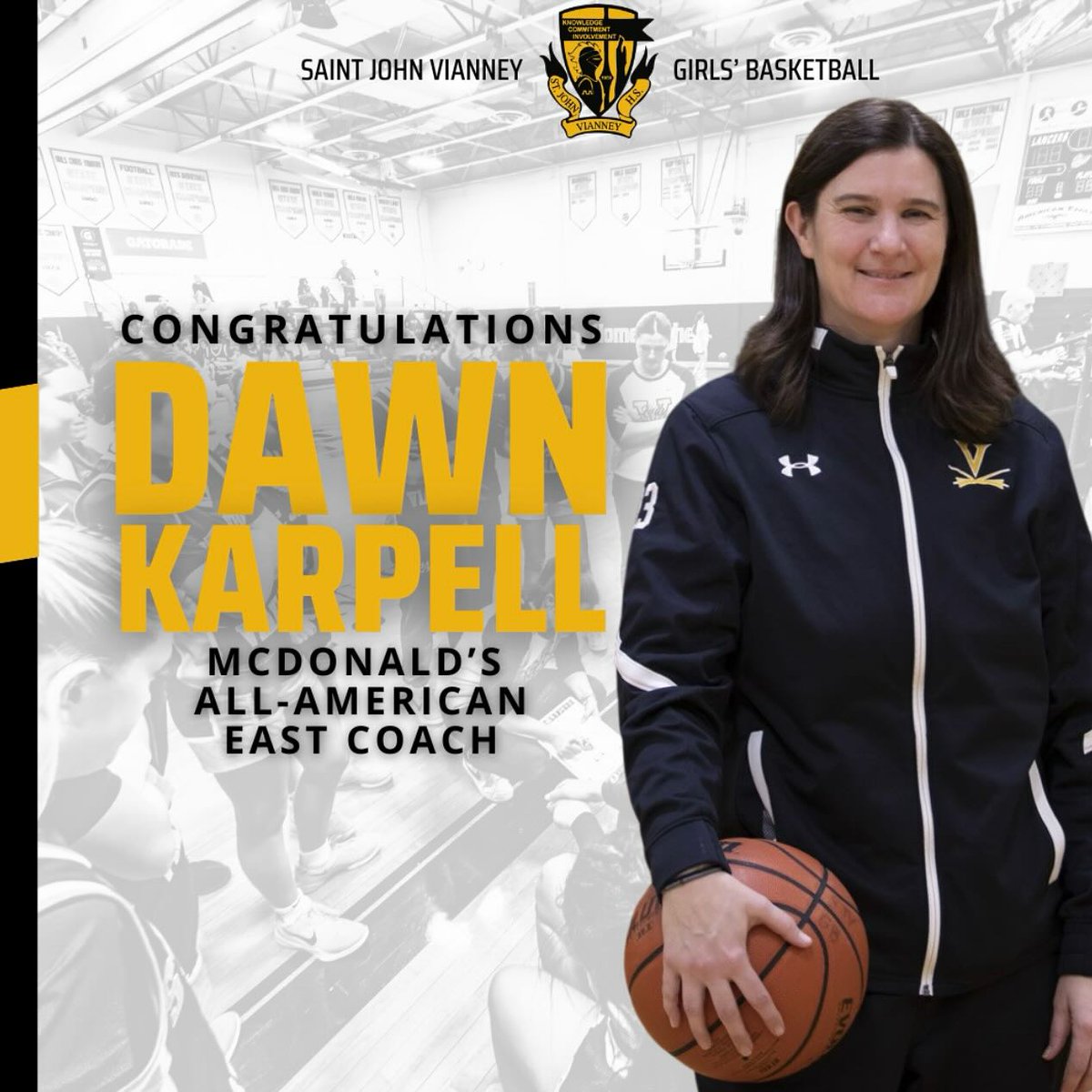 Congrats to Dawn Karpell for being named the McDonald’s All-American East Head Coach! Your dedication and passion for the game have truly paid off, and this honor is well-deserved. We’re incredibly proud of you and can’t wait to see you lead our girls to even greater heights!