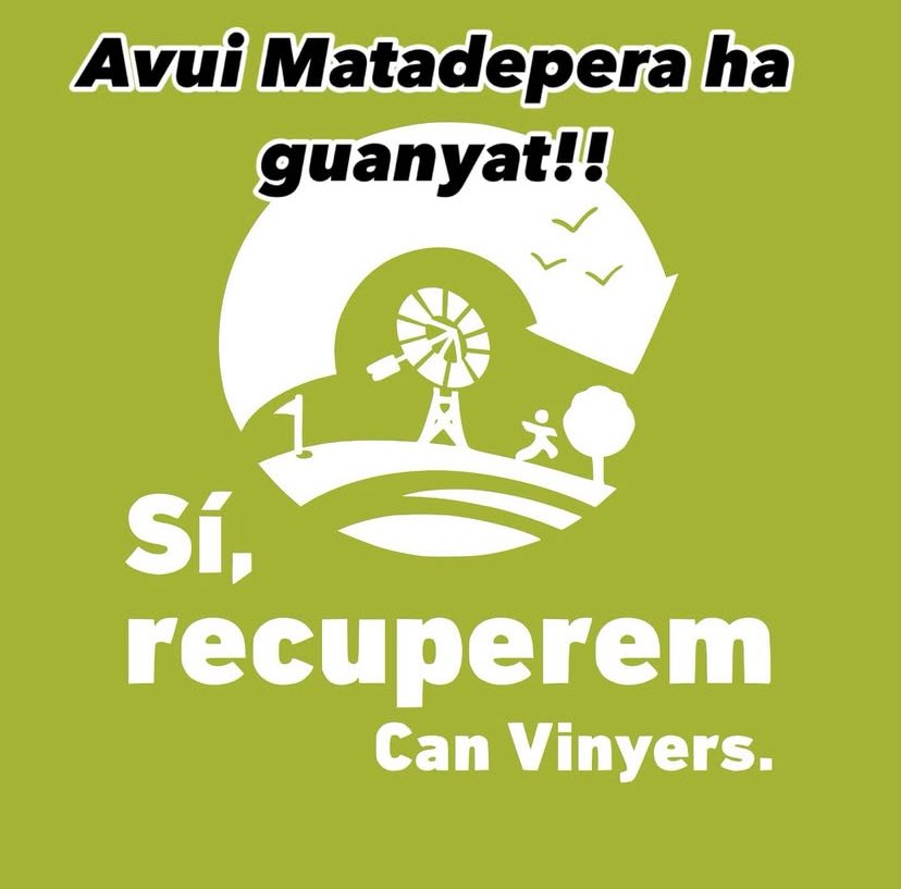 El ple de #Matadepera ha votat aquest vespre el tancament definitiu del camp de golf municipal, com es va decidir el juliol en consulta popular. Semblava impossible, però avui han perdut l’especulació, l’elitisme i el negoci dels de sempre. #CanVinyersPerAlPoble #ApaAdéu
