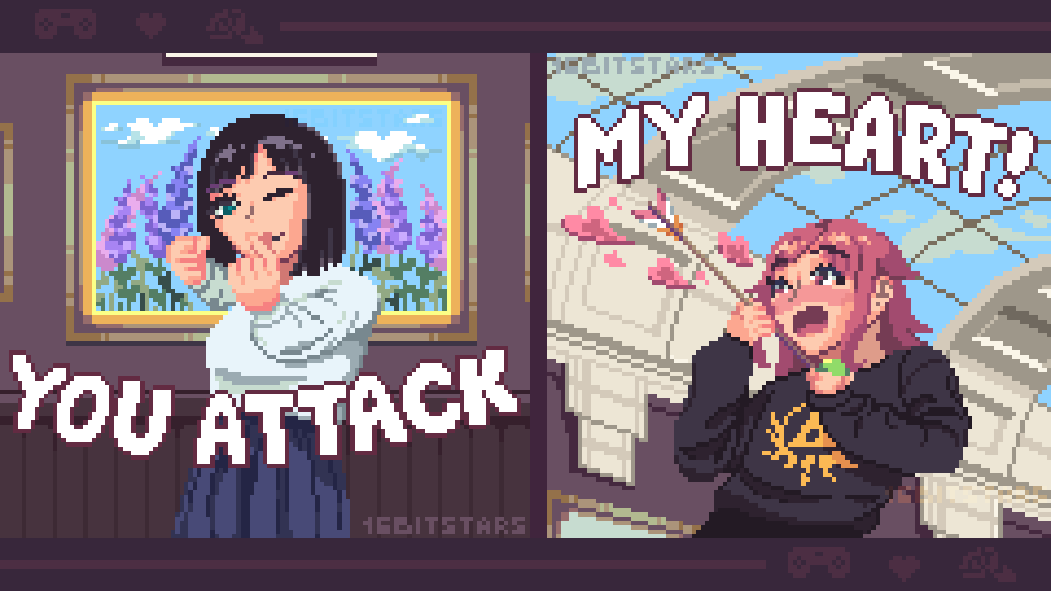 16bitstars's tweet photo. [ 国今 ]
아찔한 기분이 이런 건가 봐 Darling 💘

#ワートリ #pixelart #ドット絵 https://t.co/ZJ9LfdTRWY