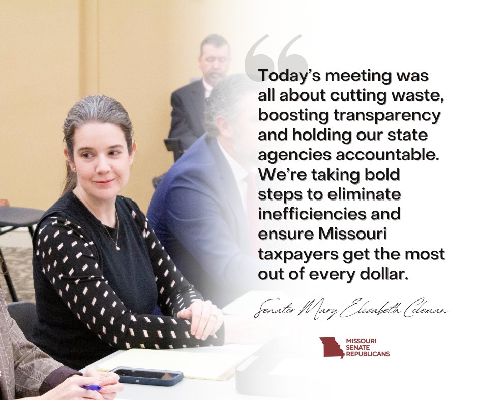 The Senate Committee on Government Efficiency met with its House counterpart today to discuss ways to streamline government operations and cut waste. Missouri taxpayers deserve transparency and efficiency—we’re committed to delivering both. #moleg #mosen