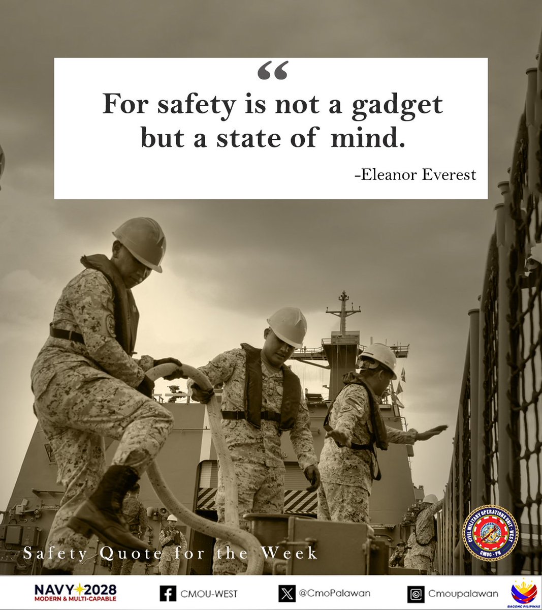 READ | 𝗧𝗵𝗲 Philippine Navy'𝘀 𝗦𝗮𝗳𝗲𝘁𝘆 𝗤𝘂𝗼𝘁𝗲 𝗳𝗼𝗿 𝘁𝗵𝗲 𝗪𝗲𝗲𝗸.

𝘗𝘕 <a href="/126/">1</a>: 𝘛𝘰𝘸𝘢𝘳𝘥𝘴 𝘢 𝘔𝘰𝘥𝘦𝘳𝘯 𝘕𝘢𝘷𝘢𝘭 𝘍𝘰𝘳𝘤𝘦 𝘊𝘢𝘱𝘢𝘣𝘭𝘦 𝘰𝘧 𝘚𝘦𝘤𝘶𝘳𝘪𝘯𝘨 𝘵𝘩𝘦 𝘚𝘵𝘢𝘵𝘦 𝘢𝘯𝘥 𝘊𝘰𝘯𝘵𝘳𝘪𝘣𝘶𝘵𝘪𝘯𝘨 𝘵𝘰 𝘙𝘦𝘨𝘪𝘰𝘯𝘢𝘭 𝘗𝘦𝘢𝘤𝘦