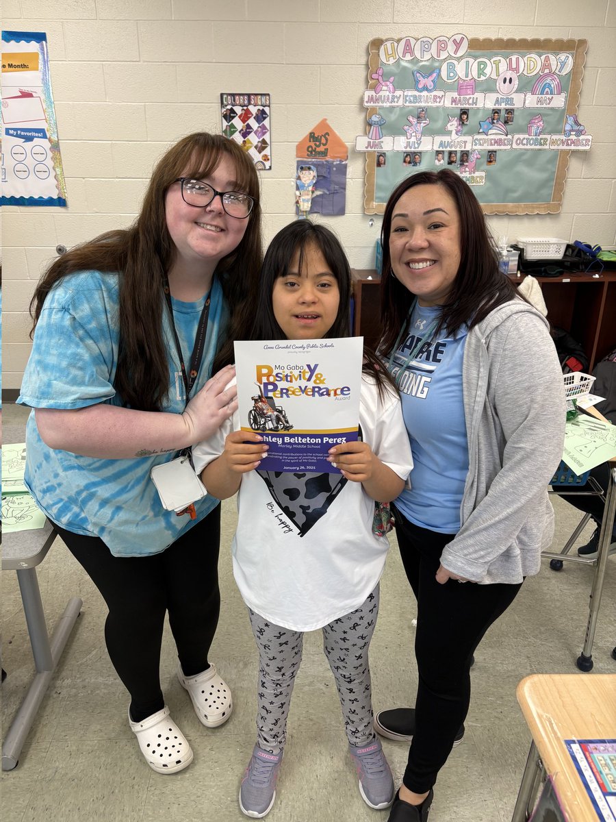 MarleyMSAACPS's tweet image. Congratulations to Ashley! She is the Mo Gaba Positivity &amp;amp; Perseverance Award nominee for Marley Middle!  Ashely is such a positive part of our school community. #MoStrong #BelongGrowSucceed