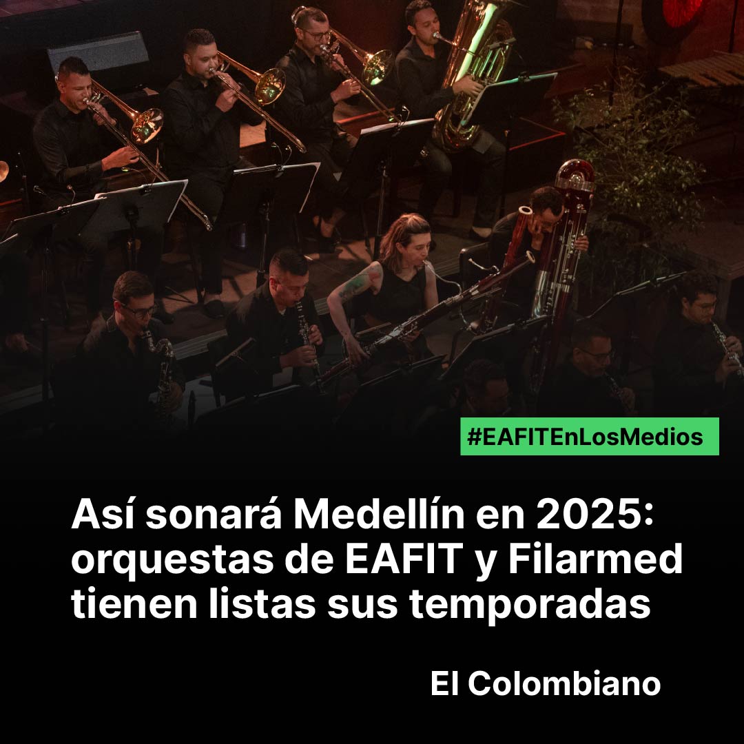 Universidad EAFIT (@eafit) on Twitter photo #EAFITEnLosMedios | Este año se cumple un cuarto de siglo de la fundación de la Orquesta <a href="/SinfonicaEAFIT/">Orquesta Sinfónica EAFIT</a>. 🎶🎹🎼🎷
✨De ahí que esta temporada tenga un sabor especial para sus directivas y sus músicos. En una entrevista con <a href="/elcolombiano/">El Colombiano</a>, Susana Palacios David, gerente de la #EAFITEnLosMedios | Este año se cumple un cuarto de siglo de la fundación de la Orquesta <a href="/SinfonicaEAFIT/">Orquesta Sinfónica EAFIT</a>. 🎶🎹🎼🎷
✨De ahí que esta temporada tenga un sabor especial para sus directivas y sus músicos. En una entrevista con <a href="/elcolombiano/">El Colombiano</a>, Susana Palacios David, gerente de la