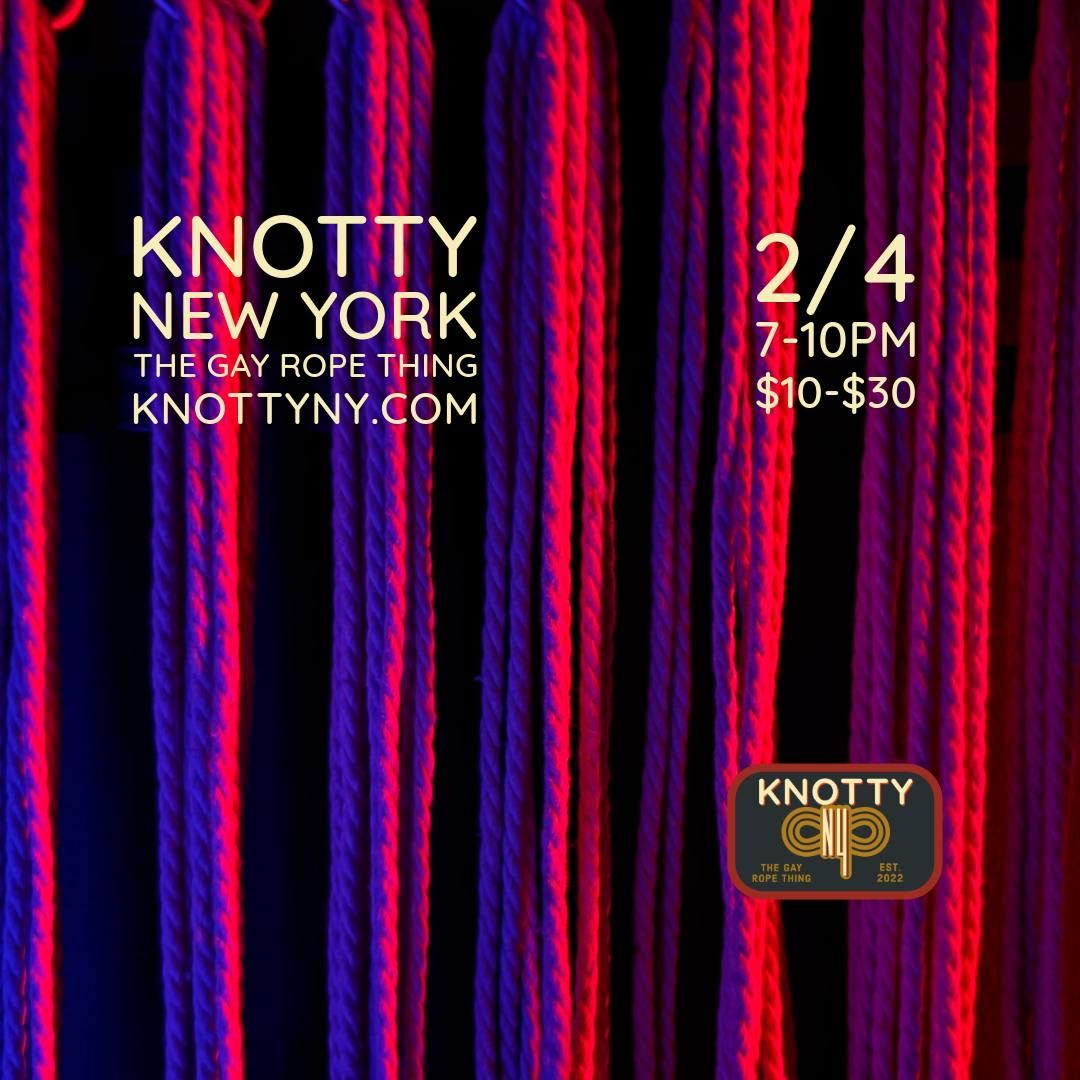 Join <a href="/KnottyNewYork/">KnottyNY</a> on February 4th, 7 PM–10 PM for an exciting class on chair-based ties! Learn versatile skills for tying someone to, well, anything. New to rope? Their 101 section covers the basics, as always. All skill levels welcome!  
🔗 knottyny.com