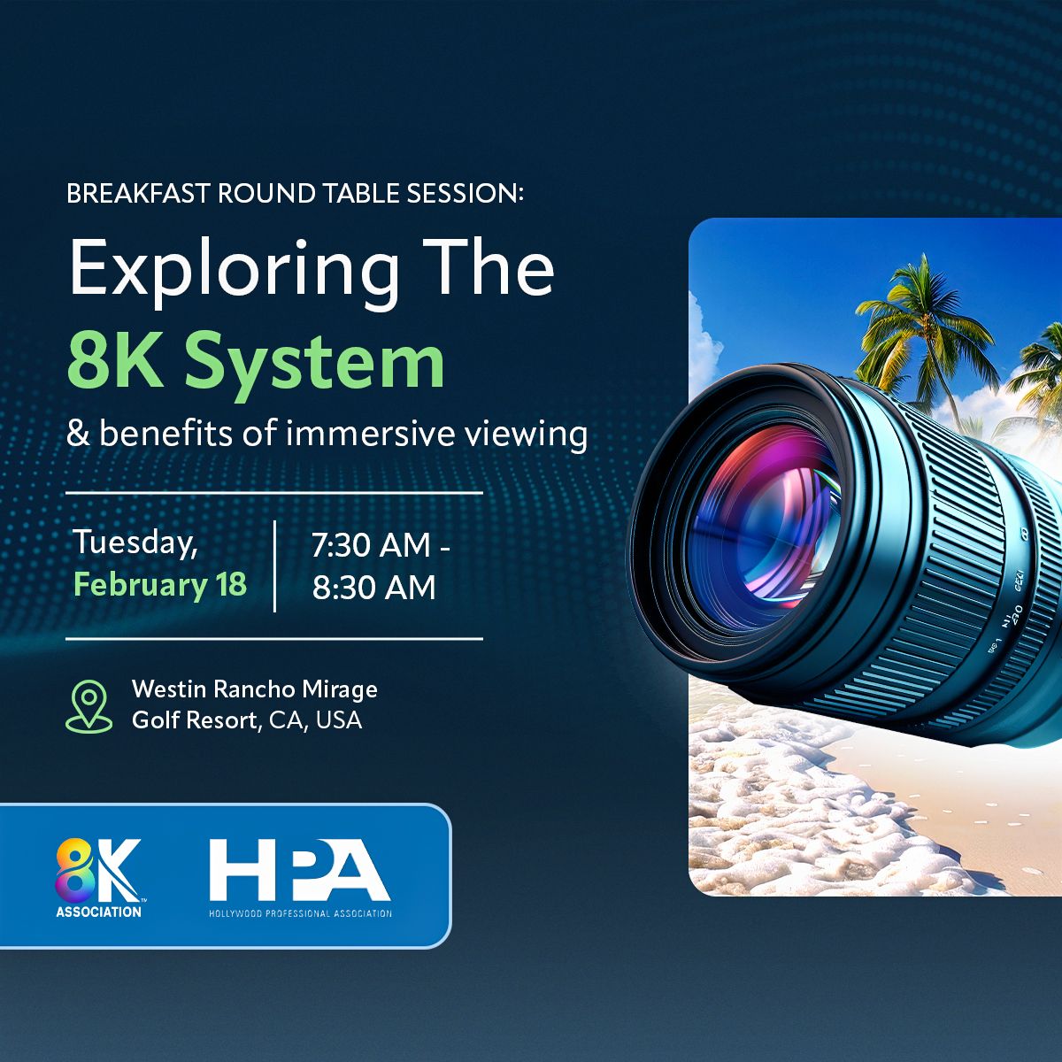 8K_Association's tweet image. 🌟 Join Juan Reyes at the HPA Tech Retreat Tuesday, February 18! 🌟

🎥 Topic: Exploring the 8K Ecosystem &amp;amp; Benefits of Immersive Viewing

👉 Check out the full schedule here: buff.ly/3EcMSV7

#8KAssociation #HPA2025 #ImmersiveViewing #8KTechnology