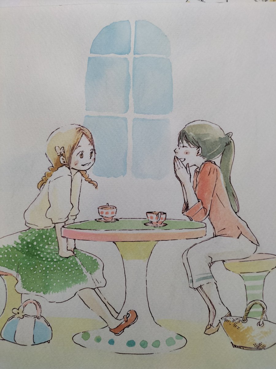 「自分のキャラやイシデ電さんのキャラや志村貴子さんのキャラを描いた絵多分紙があった」|岩岡ヒサエのイラスト