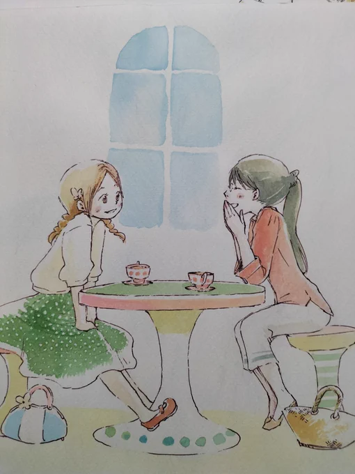 自分のキャラやイシデ電さんのキャラや志村貴子さんのキャラを描いた絵多分紙があったから描いた感じです。 