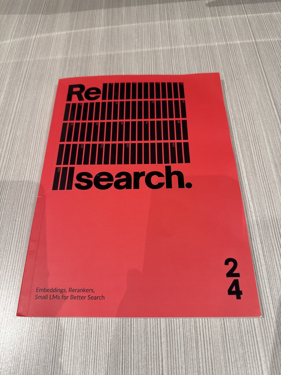 I got into photography in the past few years and people more experienced than I always repeat the refrain: "don't just look at it on a screen, print your work!"

Really cool physical artifact of the great work being done <a href="/JinaAI_/">Jina AI</a>, thanks <a href="/bo_wangbo/">Bo</a> <a href="/hxiao/">Han Xiao</a> for sending!