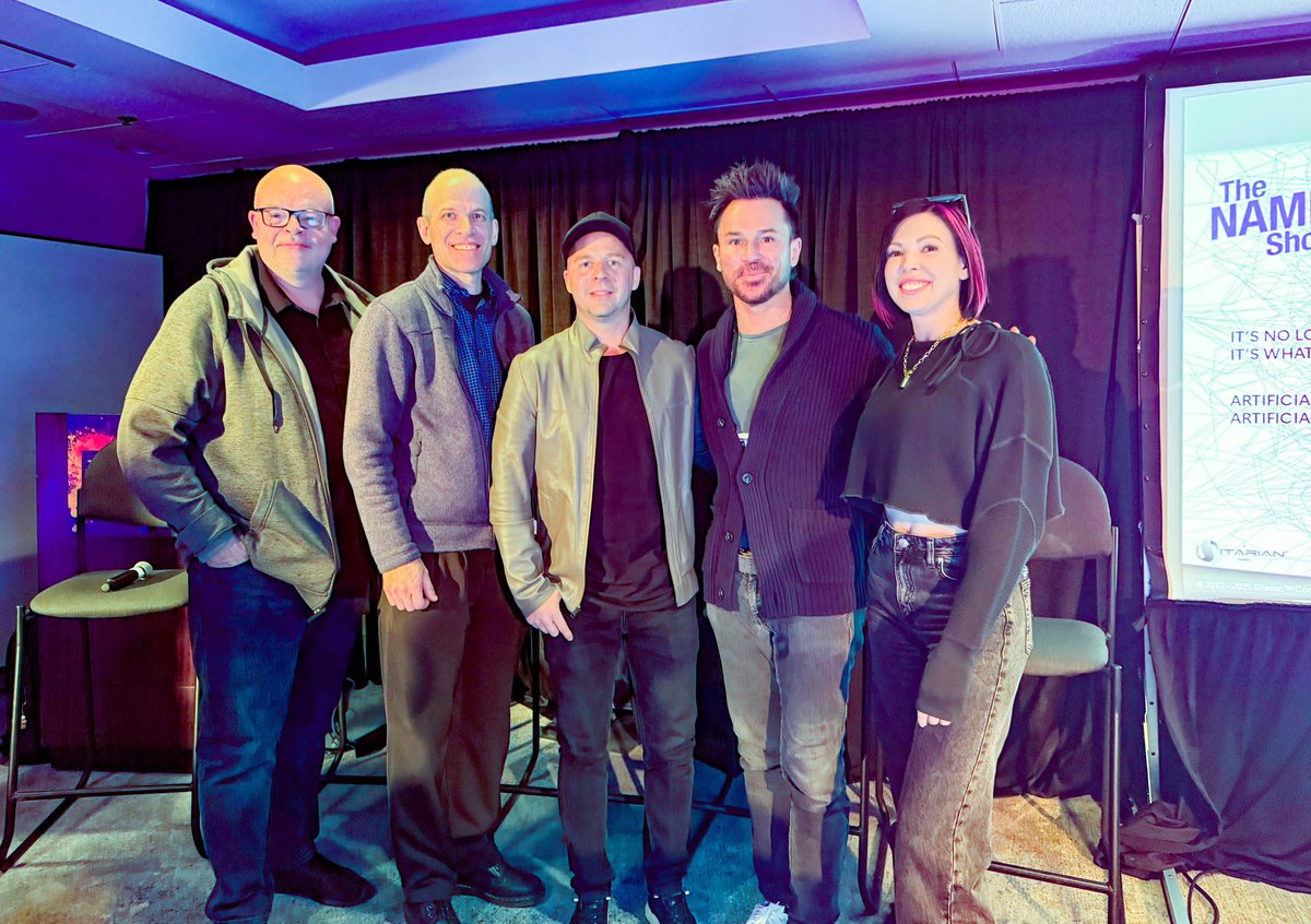 <a href="/BandLabs/">BandLabs</a> <a href="/RolandGlobal/">Roland</a> <a href="/splice/">Splice</a> <a href="/UMG/">Universal Music Group</a> and <a href="/SoundlabsAI/">soundlabs.ai</a> represent at <a href="/NAMM/">NAMM</a> A3E. Amazing perspectives. Honor to be with you all. 

Dani, Paul, Chris and Alejandro great chat thanks so much for having us <a href="/A3E_Event/">A3E</a> !