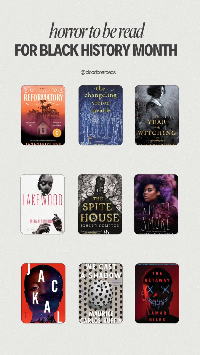 here's my horror themed tbr for black history month. horror is my area of expertise so i thought i could be helpful in sharing these works written by black americans. be sure to check tws as there could be tough subjects covered!