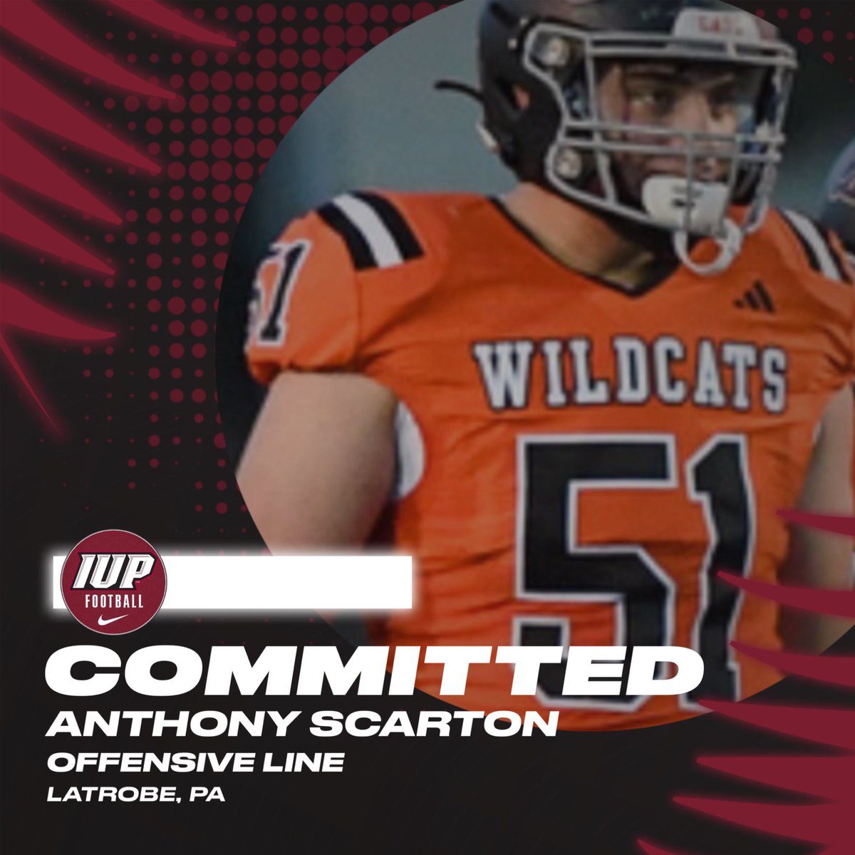 Anthony Scarton (@anthony_s22) on Twitter photo I first want to thank my parents, coaches, and teammates for all the support they have given me! With that being said I am very excited to announce that I have committed to <a href="/IUPfootball/">IUP Football</a>! I am truly blessed and can't wait for what the future holds! I first want to thank my parents, coaches, and teammates for all the support they have given me! With that being said I am very excited to announce that I have committed to <a href="/IUPfootball/">IUP Football</a>! I am truly blessed and can't wait for what the future holds!