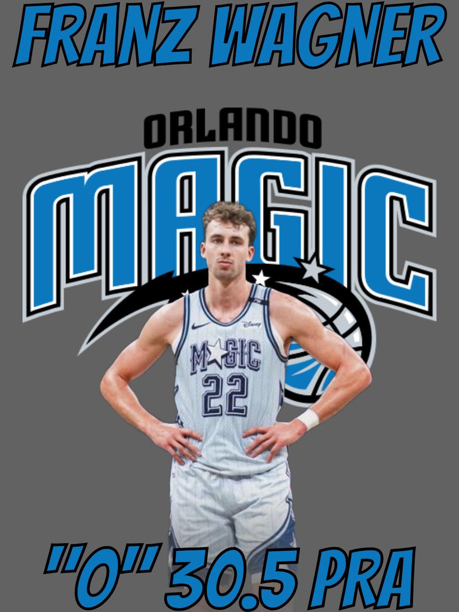 Franz Wagner - "O" 30.5 PRA

(-104 FD)

Full card posted in the <a href="/MoneyTalksSport/">MoneyTalksSports</a> discord!

#NBAPicks #PureMagic #Magic #FreePicks #FanDuel