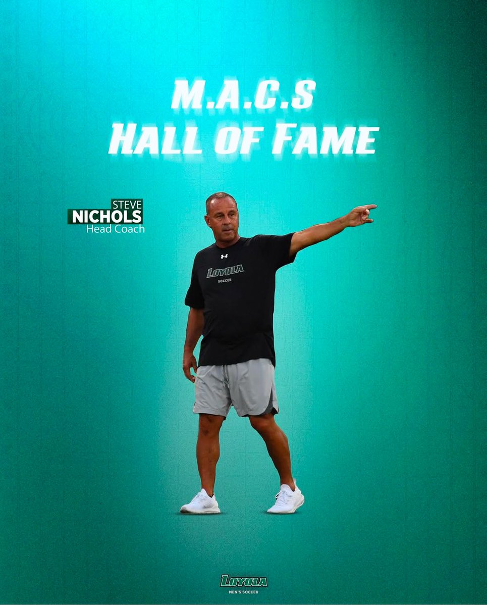 Congrats to our Head Coach Steve Nichols for being selected to the Maryland Association of Coaches of Soccer’s (MACS) Hall of Fame.