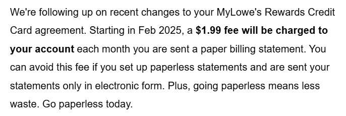 chrismroth's tweet photo. @synchrony
@Lowes
@FTC
Is this legal? Charging a fee to bill someone? I received this email from Synchrony on January 16, 2025. https://t.co/LLJa0x0AVi