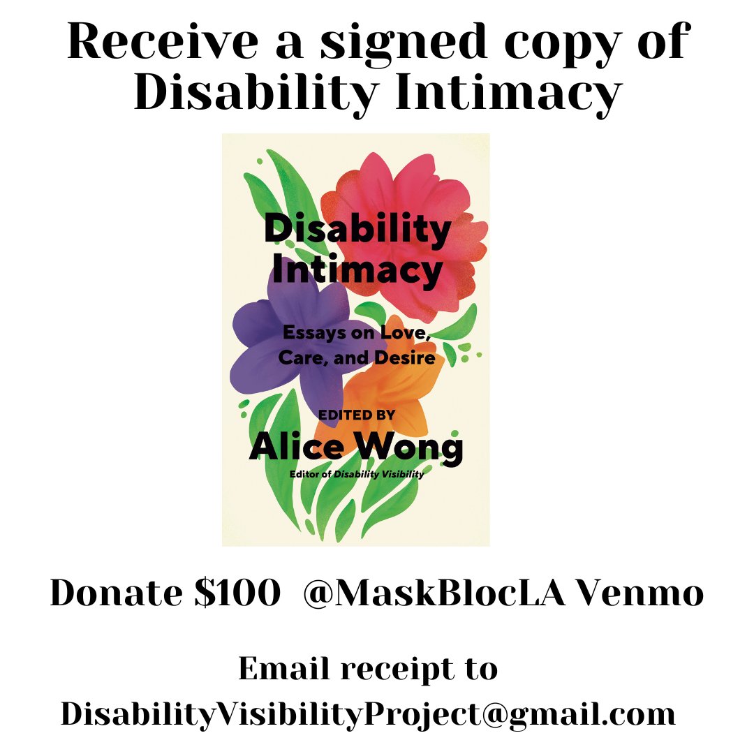 SFdirewolf's tweet photo. 🔥 We raised $6900 for @maskblocla so far! 

❤️ Mutual aid
❤️ Community care
❤️ Disability justice

📖Receive a signed copy of Disability Intimacy for every $100 donation 

💰Venmo @MaskBlocLA

📩Email receipt: DisabilityVisibilityProject@gmail.com

We really are all we've got. https://t.co/h4CdoGvP0q
