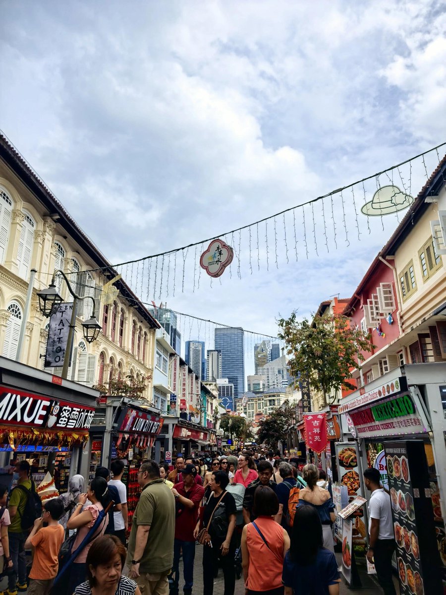 dvcdfccc's tweet image. Before the Spring Festival, Singapore has lantern festivals and flower shows. Going out of Chinatown MRT station is full of festive atmosphere. There are crowds of people singing and dancing, which attracts applause and cheers.
