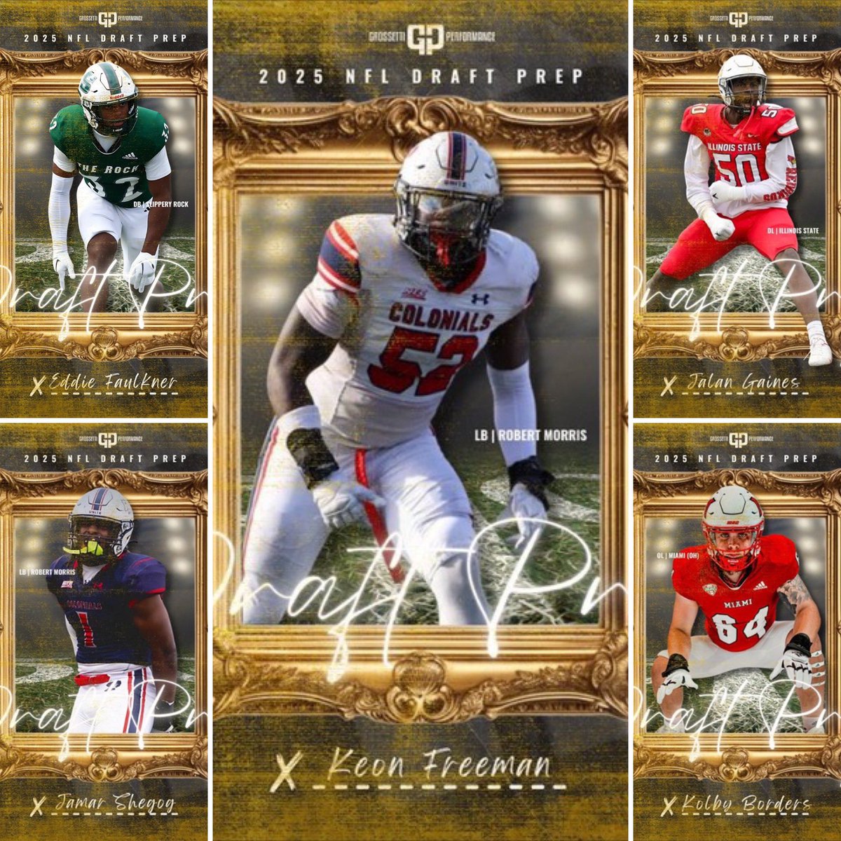 Mike Rittelmann (@mrittcgs) on Twitter photo 🚨<a href="/CGSAllStar/">The College Gridiron Showcase</a> alum’s Combine training ➡️ 📍 Pittsburgh
‼️ <a href="/TerryGrossetti/">Terry Grossetti Jr.</a> does a fantastic job at getting athletes prepared for the next level!
✅ <a href="/faulkner_iv/">Eddie Faulkner IV</a> ➡️ <a href="/SRURockFB/">Slippery Rock Football</a>
✅ <a href="/jshegog_1/">Jamar Shegog</a> ➡️ <a href="/RMU_Football/">RMU Football</a>
✅ <a href="/KeonFreeman_/">Keon Freeman</a> ➡️ <a href="/RMU_Football/">RMU Football</a>
✅ <a href="/JGaines4121/">Jalan 50 Gaines</a> ➡️ <a href="/RedbirdFB/">Illinois State Football</a> 🚨<a href="/CGSAllStar/">The College Gridiron Showcase</a> alum’s Combine training ➡️ 📍 Pittsburgh
‼️ <a href="/TerryGrossetti/">Terry Grossetti Jr.</a> does a fantastic job at getting athletes prepared for the next level!
✅ <a href="/faulkner_iv/">Eddie Faulkner IV</a> ➡️ <a href="/SRURockFB/">Slippery Rock Football</a>
✅ <a href="/jshegog_1/">Jamar Shegog</a> ➡️ <a href="/RMU_Football/">RMU Football</a>
✅ <a href="/KeonFreeman_/">Keon Freeman</a> ➡️ <a href="/RMU_Football/">RMU Football</a>
✅ <a href="/JGaines4121/">Jalan 50 Gaines</a> ➡️ <a href="/RedbirdFB/">Illinois State Football</a>
