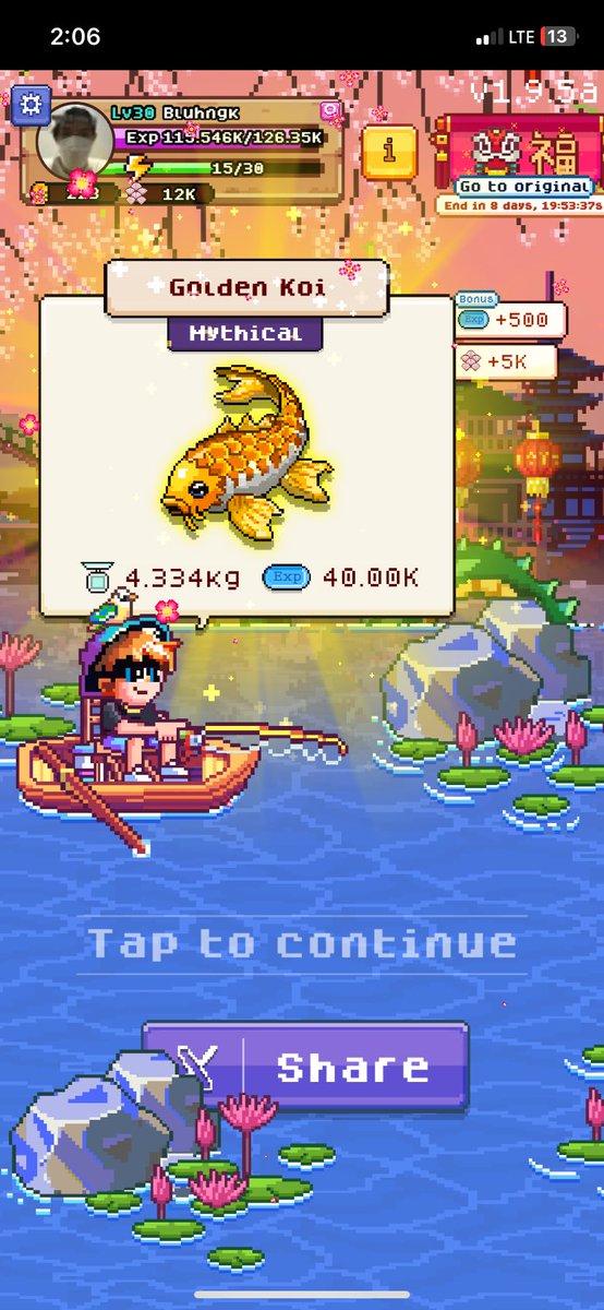 klemensei's tweet photo. I caught a Mythical Fish - Golden Koi fish ✌️ 
Join with me https://t.co/66IctjF2DT #fishing_frenzy https://t.co/qS7gJB49dB