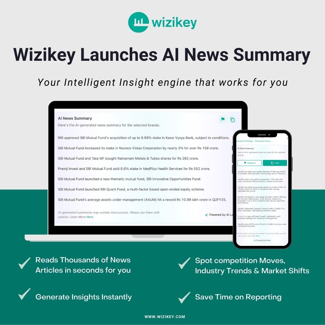 wizikey's tweet photo. Drowning in news? Let hashtag#AI do the reading for you.

We know how demanding the hashtag#PR world can be—keeping up with news, spotting hashtag#trends, and generating hashtag#reports. But what if you could do it all in seconds? 
With Wizikey’s AI News Summary, you can: https://t.co/wa7fm5dXVW