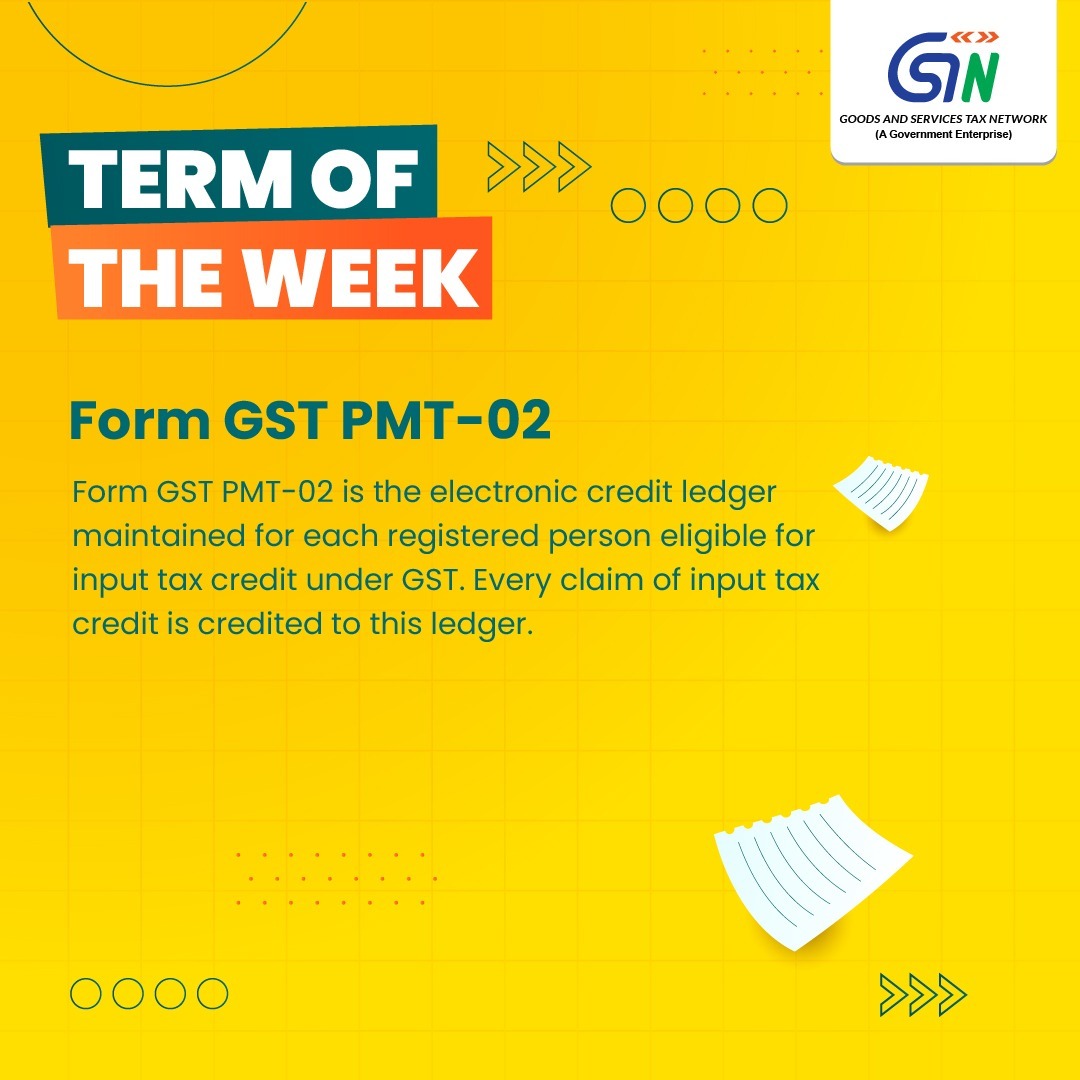 TripuraTaxesExs's tweet image. Term of the Week: Form GST PMT-02.
#GSTReturn #GSTPMT02