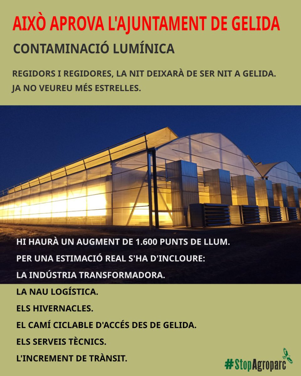 stopagroparc's tweet image. Això aprova l&apos;ajuntament de Gelida.