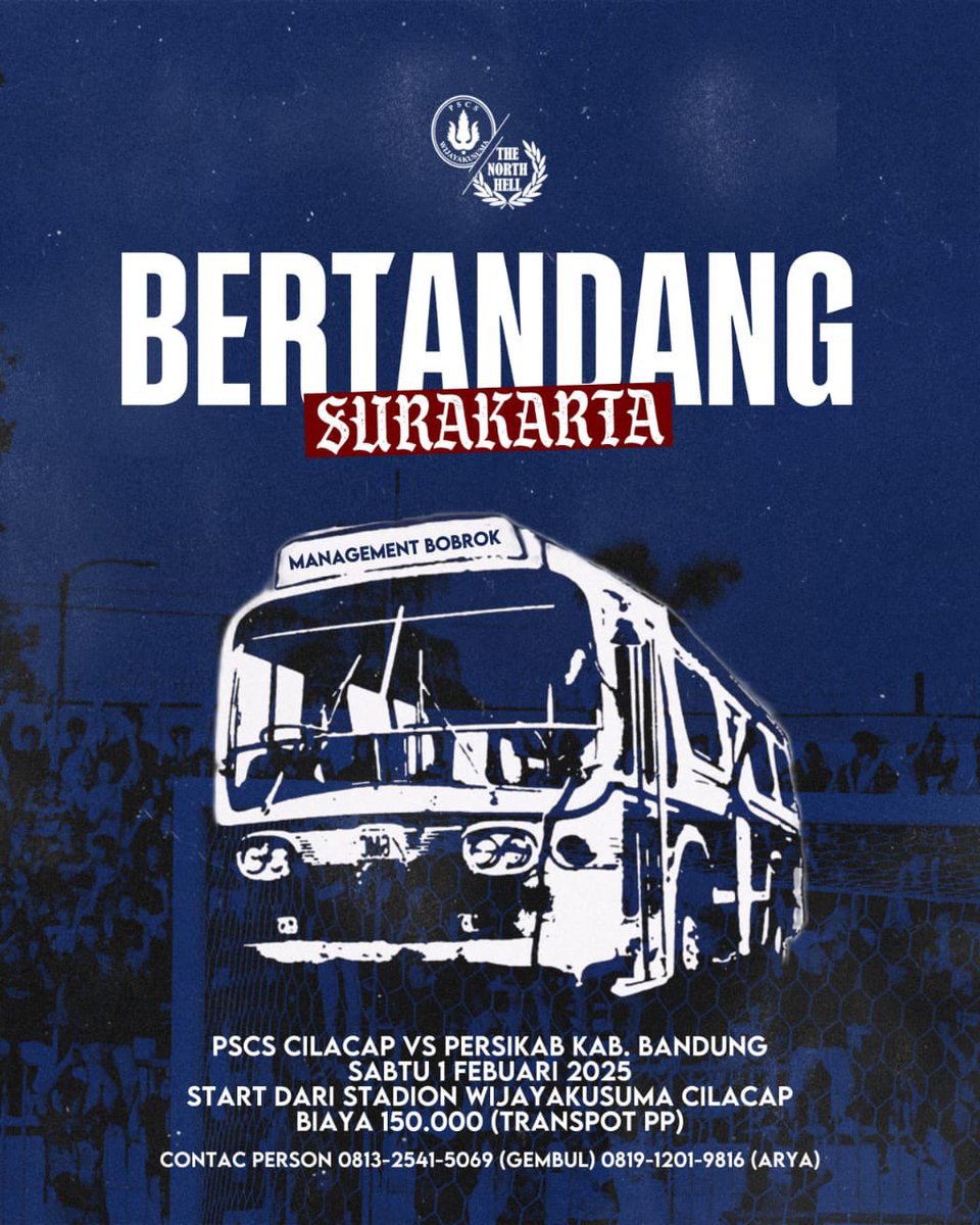 sudah saatnya PSCS kemBALI kerumah

satu musim ini di liga 3 tidak pernah pulang
dan memasuki sekarang babak play off degradasi liga 3 bermain di stadion UNS Solo

mari bung bersama-sama mengawal supaya kebanggaan kita cepat pulang ke Cilacap

#THENORTHHELL