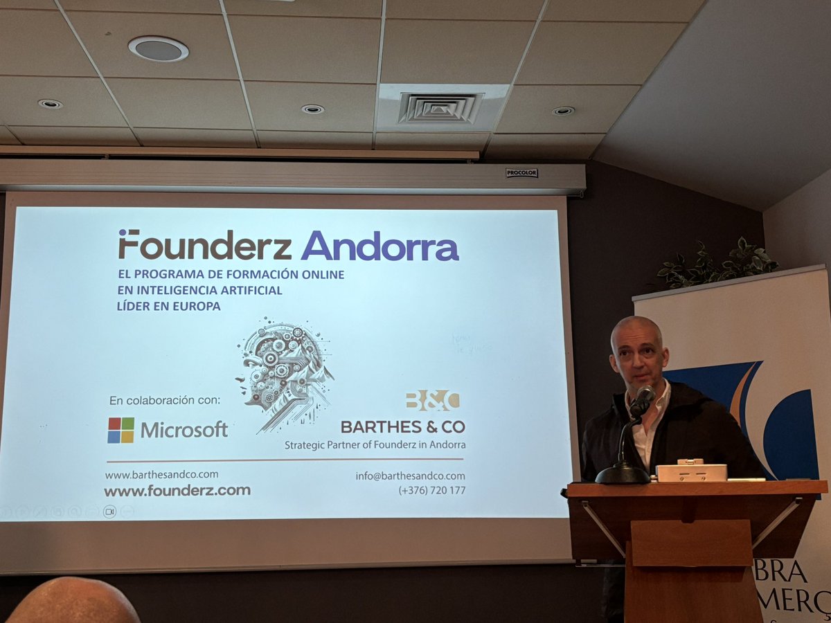 Actinn_andorra's tweet photo. 🚀 IA en acció: empreses del clúster presenten els seus serveis d’intel·ligència artificial a la jornada organitzada per la @cambraandorra 

✅ @AndorraTelecom , Aumentium, Zeno Quantum i Barthes&amp;Co

#actinn #novestecnologies #innovació #andorra🇦🇩 https://t.co/wrKfXFbycy