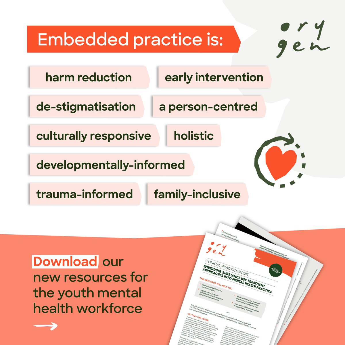 Substance use and mental ill-health often intersect – but shame or stigma can mean young people feel uncomfortable discussing it with mental health clinicians.

Orygen is working to change this, releasing new resources to support embedded practice: bit.ly/4hs29Ah