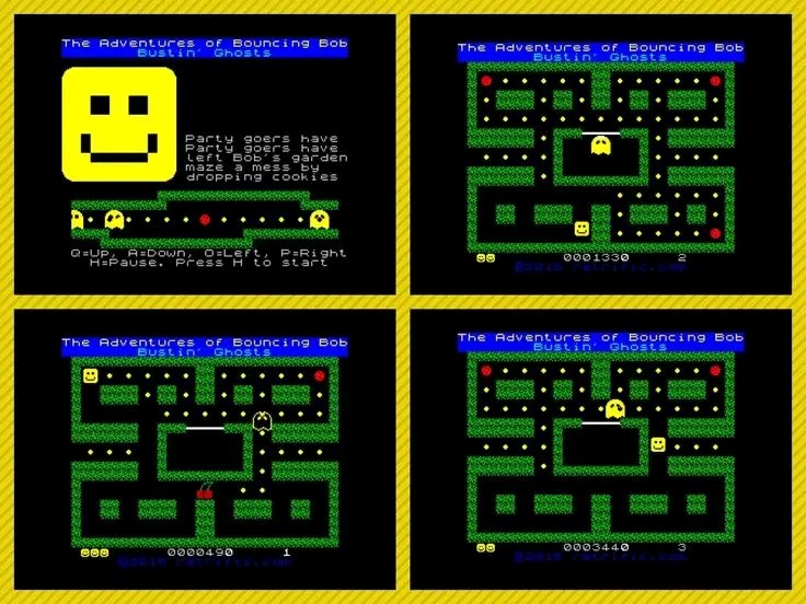 OldSchoolBooks1's tweet photo. Today's modern #retrogaming on the #ZXSpectrum #BouncingBob2-#BustinGhosts, yes, it's a version of #Pacman, but it's my kind of speed. Normally I stand no chance with games like these, but this one is much slower and far less frustrating for me! https://t.co/Y4o0oSqt4d