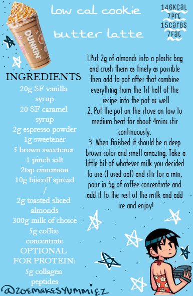 my twist on the dunkin cookie butter latte!! it’s so good I make this all the time :3 #edtwt #mealspo