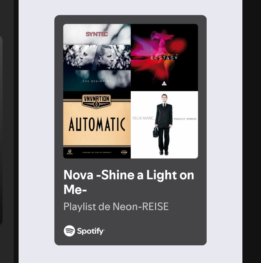 Emociones, sensaciones, horizonte... Nova, Shine your light on me, illuminate me, make complete, because I've been waiting, all my life just waiting, shine your light on me ~ #VNV-NATION~

open.spotify.com/playlist/5V9dk…