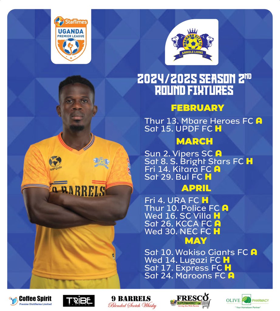Another round, another chance to rise.
Our second round fixtures 🦁
#AnkoleLions
#OurClub
#OurCity