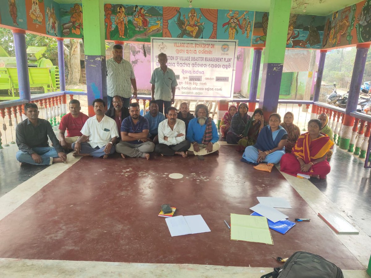 Deockhordha's tweet photo. #ResilientOdisha
Village Disaster Management Plan meeting was organized on 27.01.2025 by Samuka NGO at Gadadwara village of Dungamala C.T GP of  Chilika Block in the presence of Naib Sarpancha, Ward Members, AWW, ASHA,SHG members &amp; community people.
@osdmaodisha https://t.co/d6ETEDg1rl
