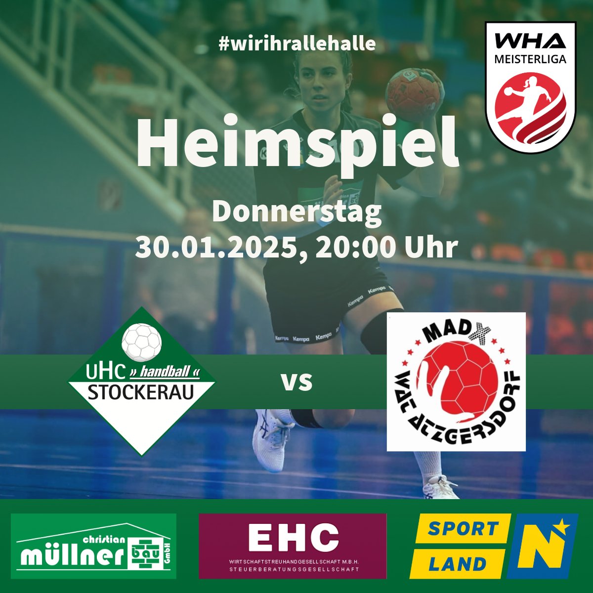 uhcstockerau's tweet photo. Englische Woche für WHA-Kampfmannschaft
🗓 Donnerstag 30.01.
🕒 19:00 Uhr
📍 Sportzentrum Alte Au, Stockerau
🏆 MADx WAT Atzgersdorf
🗓 Samstag 01.02.
🕒 19:00 Uhr
📍 Hollgasse 3, 1050 Wien
🏆 MGA Fivers
Lasst uns die Halle zum Beben bringen! 🥁⚡
#Handball #Stockerau #Teamgeist https://t.co/uahzDE6Oqv