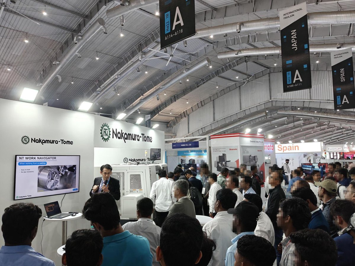 Nakamuratomen's tweet photo. 📅 It's Day 6 and still 2 Days Left before IMTEX 2025 wraps up 📅
Have you found your inspiration yet?
Let’s connect and explore Nakamura-Tome solutions together!
📍 A119, H1B at @BIECentre
🕙 10:00‐17:00
#ntglobal #ntindia #IMTEX2025 #cnclathe #multitasking #machinetools https://t.co/Xp051fQR5m