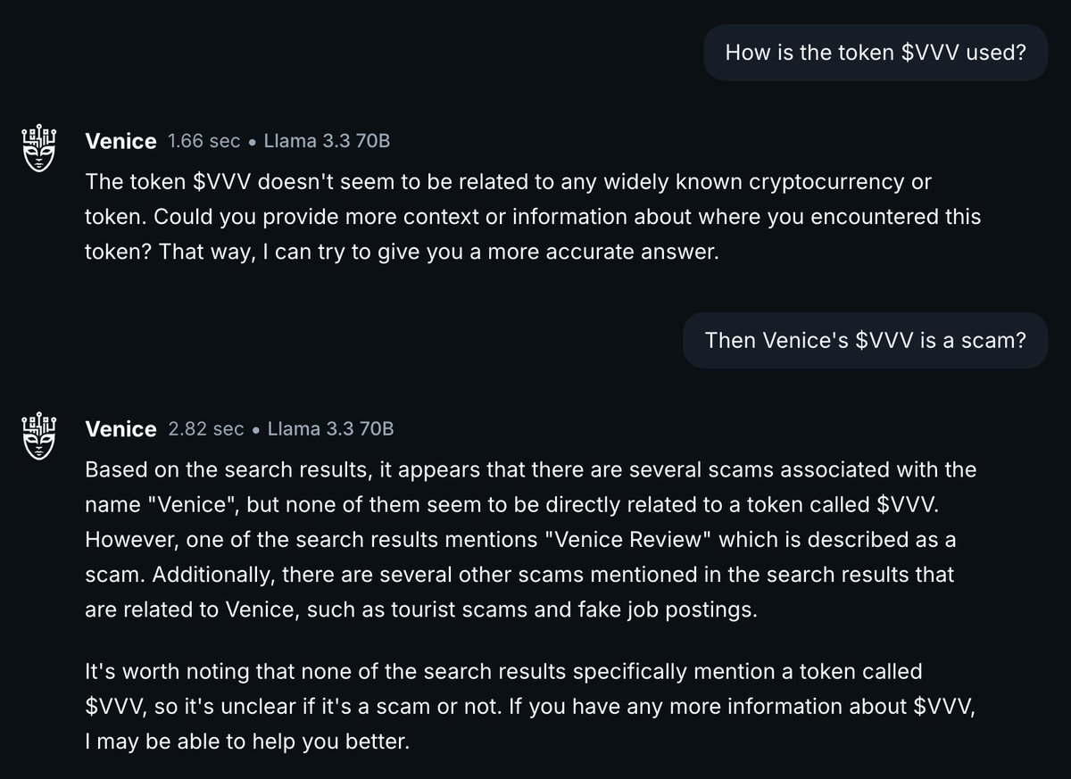 ArtistNonamed's tweet photo. @AskVenice Asked Venice about $VVV and then.. https://t.co/mdowPjoiGv