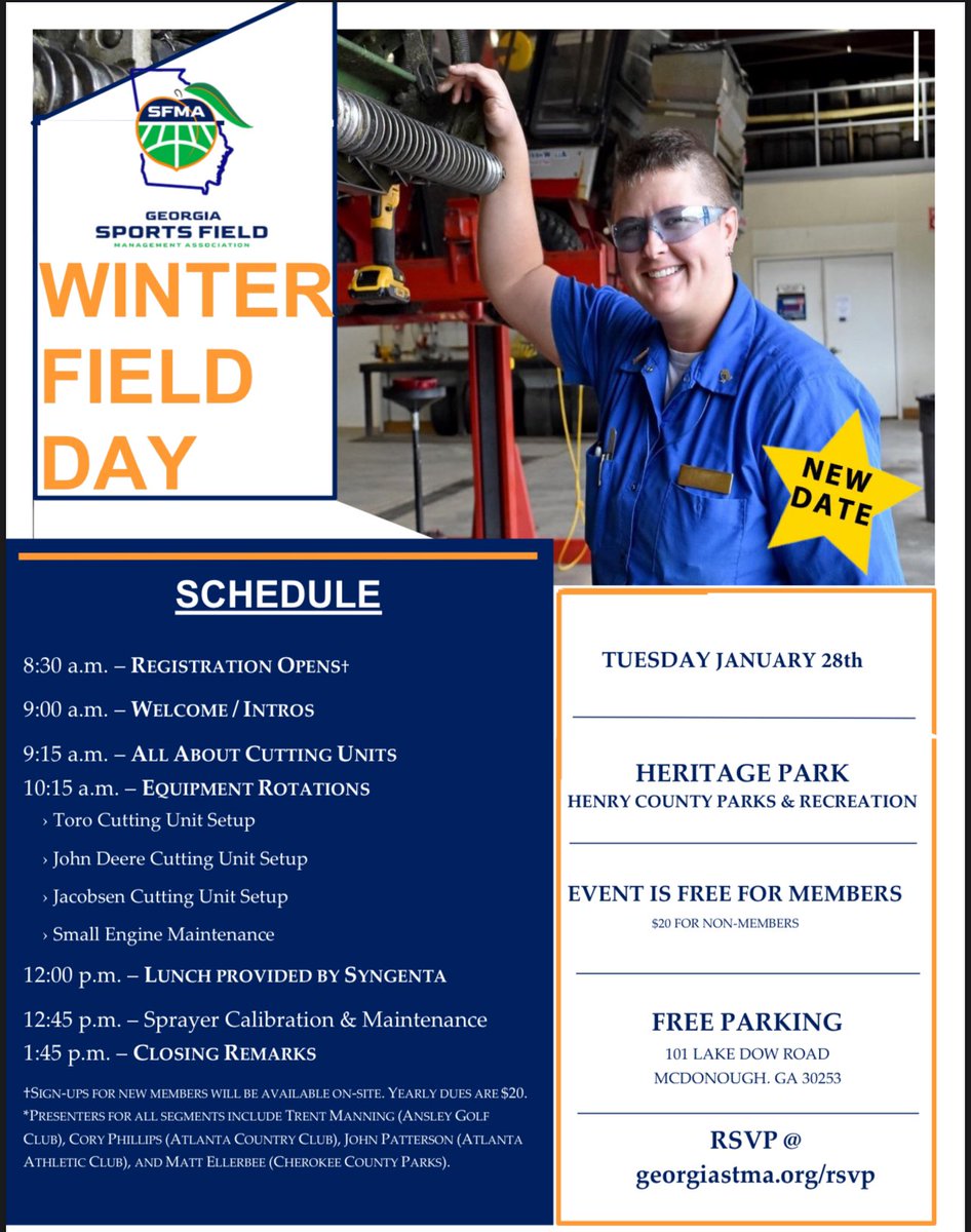 Jeremy Johnson (@groundsjeremyj) on Twitter photo Always good classes. Time to learn <a href="/AthleticsHenry/">Henry County Schools Athletics</a> <a href="/HenryCountyBOE/">Henry County Schools</a> <a href="/GeorgiaSFMA/">Georgia SFMA</a> Always good classes. Time to learn <a href="/AthleticsHenry/">Henry County Schools Athletics</a> <a href="/HenryCountyBOE/">Henry County Schools</a> <a href="/GeorgiaSFMA/">Georgia SFMA</a>