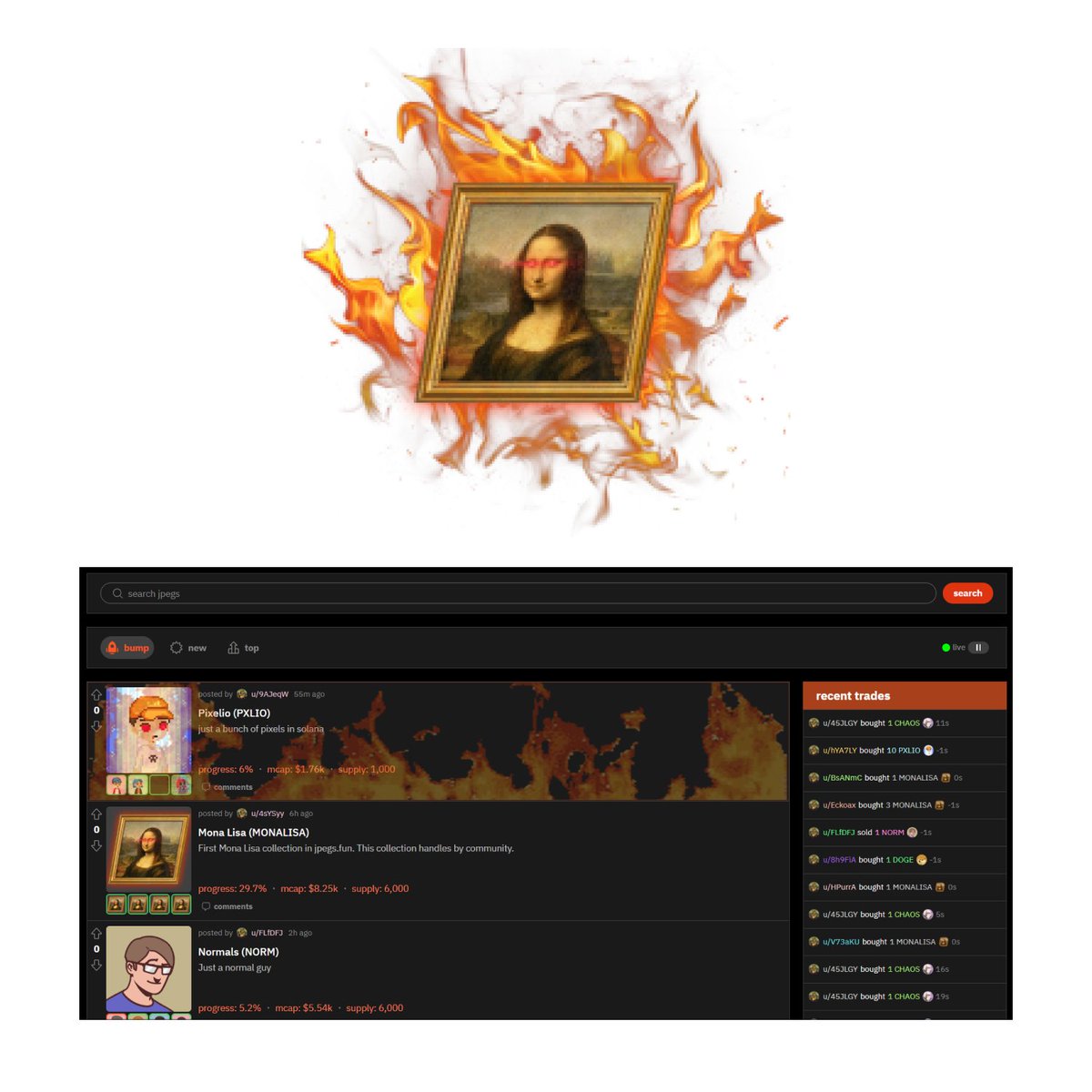 GM!

It's nice to see <a href="/jpegsdotfun/">jpegs.fun</a> working really fine now and see cool looking arts. Have setbacks but finally they are here delivering. Congrats!

Originally working on some sh*t to join the frontrunner but due to IRL matters, I didn't finish the art. Hope to launch a