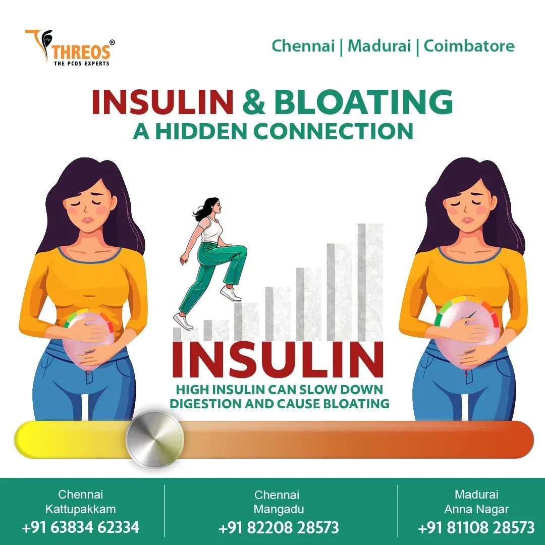 Threoshealth's tweet photo. Too much insulin? It could be slowing your digestion and causing bloating! β
Reach out to THREOS in Chennai, Madurai, and Coimbatore for expert guidance.
#healthygut #insulinlevels #bloatingfix #balancedlife #digestivewellness #guthealth #insulinbalance #bloatingrelief https://t.co/0fHOLa4zFu
