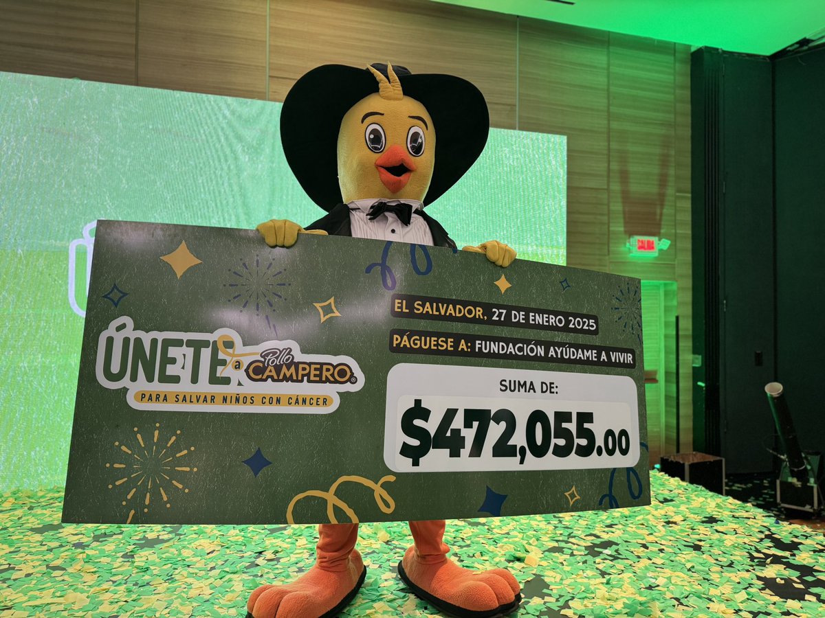 ¡GRACIAS POR TU APOYO INCONDICIONAL! 💚
Cada año nos unimos como salvadoreños para combatir el cáncer pediátrico. Este 2025, JUNTOS logramos recaudar $472,055.00 👏👏

Gracias a ti, más niños tendrán acceso a un tratamiento integral sin costo alguno 👶👧