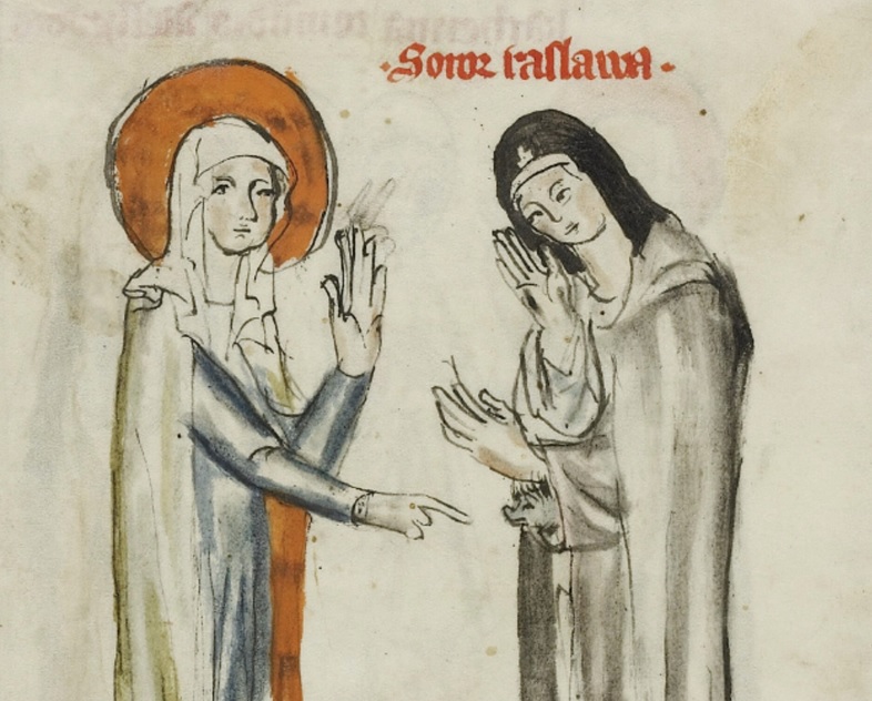 PiersatPenn's tweet image. St. Hedwig calls out a nun who has a hedgehog "up her sleeve..." 🦔🥰

Getty Museum, Ms. Ludwig XI 7