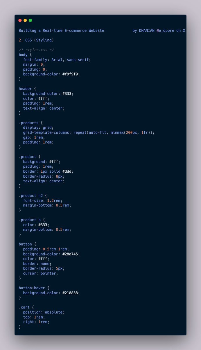 e_opore's tweet image. Building a Real-time E-commerce Website with products in USD using HTML, CSS, JavaScript, and a mock backend using JSON.
