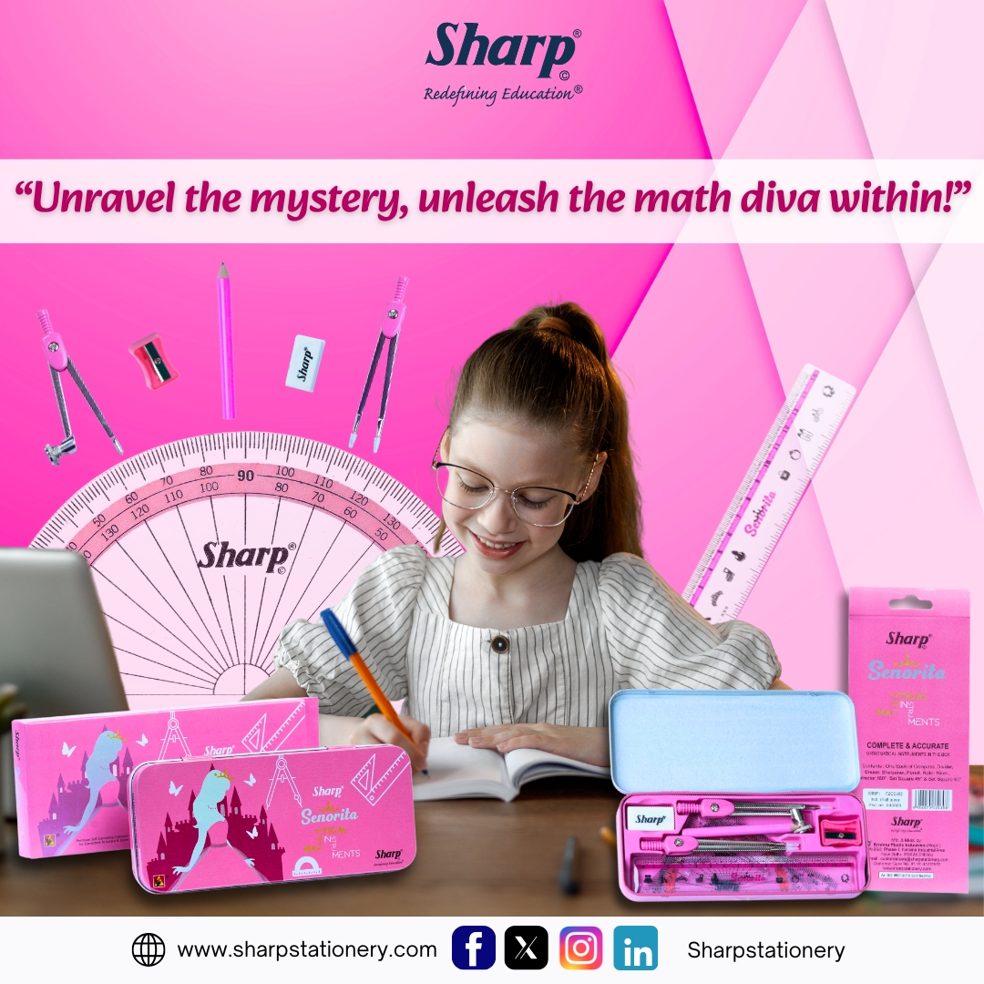 sharpstationer's tweet photo. Unravel the mystery, unleash the math diva within! ✨

Say hello to Sharp’s Senorita Geometry Box – designed to make every math journey magical! 
🌐 Visit: https://t.co/yHbCEzXxEW

#SharpStationery #RedefiningEducation #GeometryGoals #SharpSenorita #MathDiva https://t.co/Hm0w59TuEB