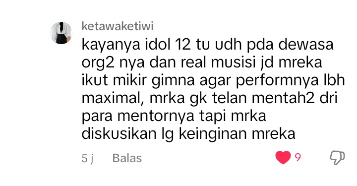 sayyidatulimmah's tweet photo. "Idola Indonesia" Versi Geng Selusin alias Idol 12 tuh masih menjadi favorit ku banget! 
Karakter suara beda2 tapi harmonisasi dan improvisasi nya the best! Chemistrynya dapet, suara kek rekaman, padahal lagi live. 

Idol 12 : real Musisi https://t.co/9ZiF6LiRCe